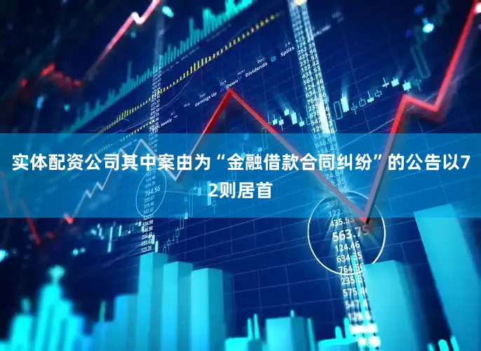 实体配资公司其中案由为“金融借款合同纠纷”的公告以72则居首